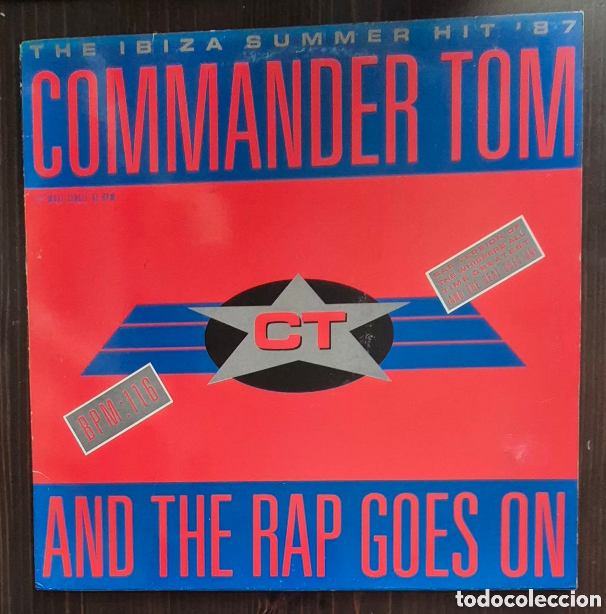 Discos de vinilo: MAXI - COMMANDER TOM - AND THE RAP GOES ON - 1987 ESPA&Ntilde;A