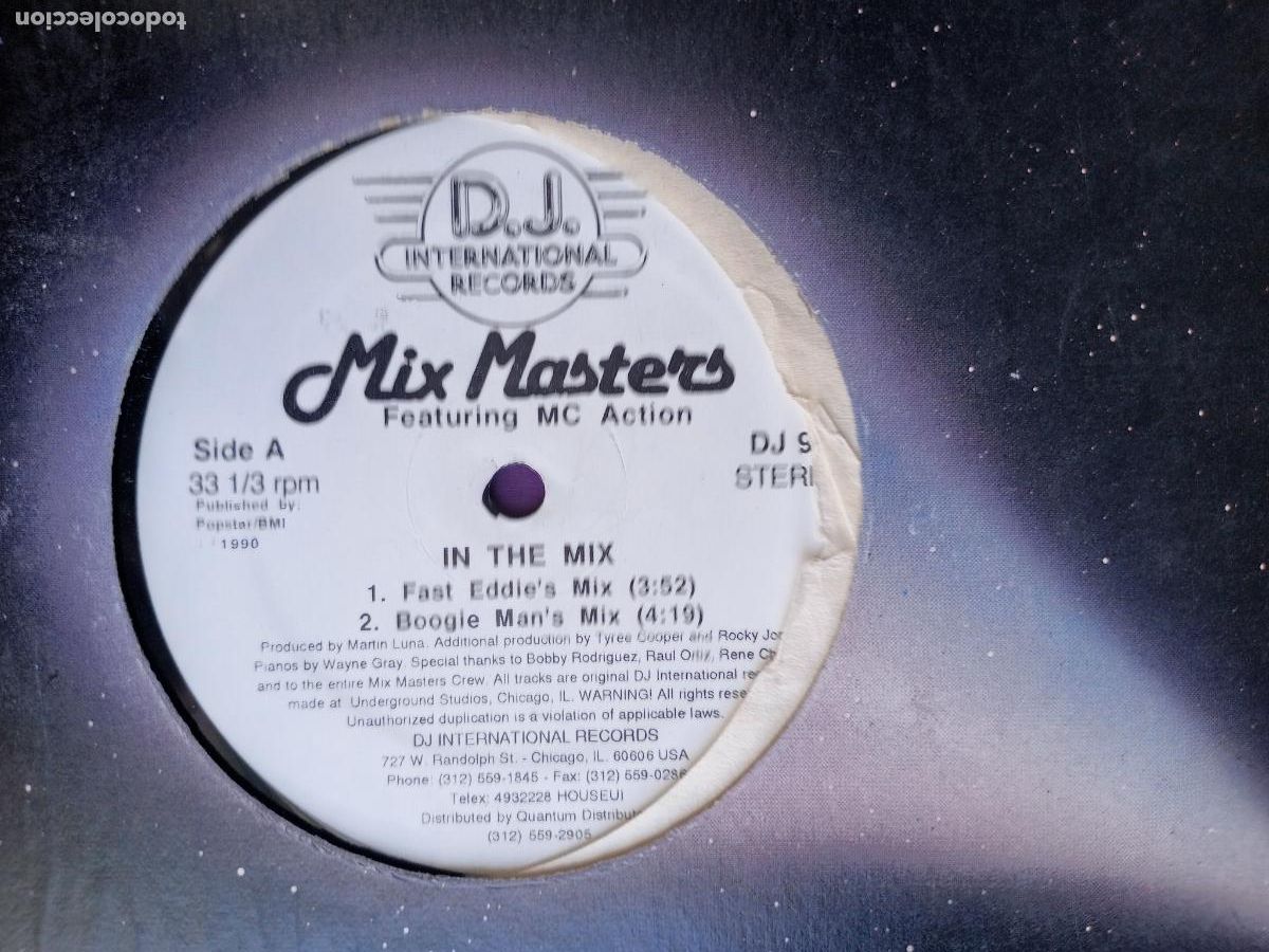 Discos de vinilo: Mix Masters + MC Action &lrm;&ndash; In The Mix - MAXI DJ INTERNATIONAL 1990 - ELECTRONICA HOUSE HIP HOP