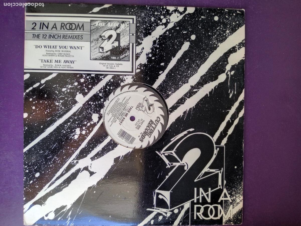 Discos de vinilo: 2 IN A ROOM &lrm;&ndash; DO WHAT YOU WANT / TAKE ME AWAY - MAXI SINGLE CUTTING RECS 1989 - HOUSE GARAGE ELECT