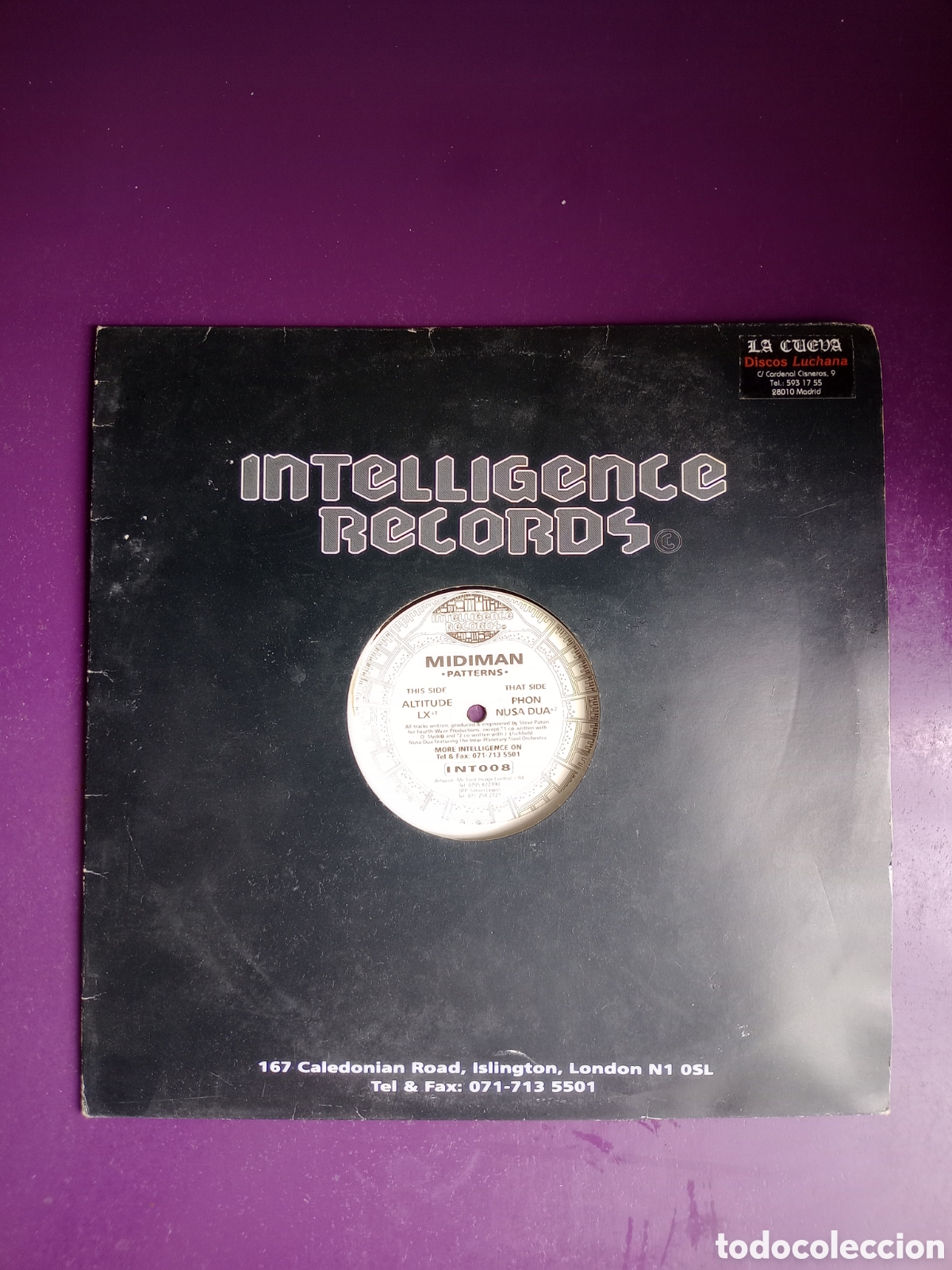 Discos de vinilo: Midiman &lrm;&ndash; Patterns - MAXI INTELLIGENCE 1994 - TECHNO ACID ELECTRONICA 90S - Foto 2