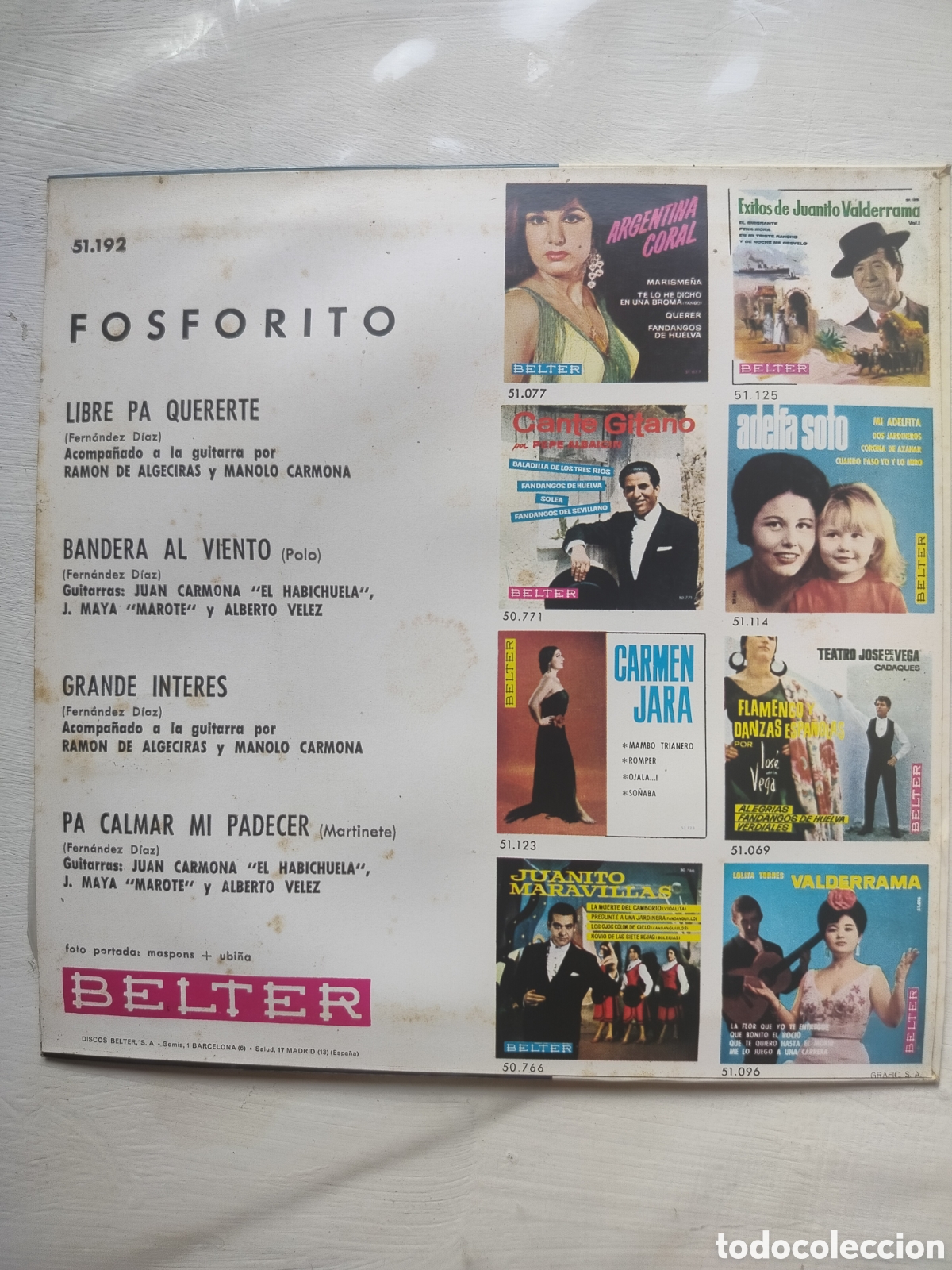 Discos de vinilo: Fosforito EP 1965... - Foto 2