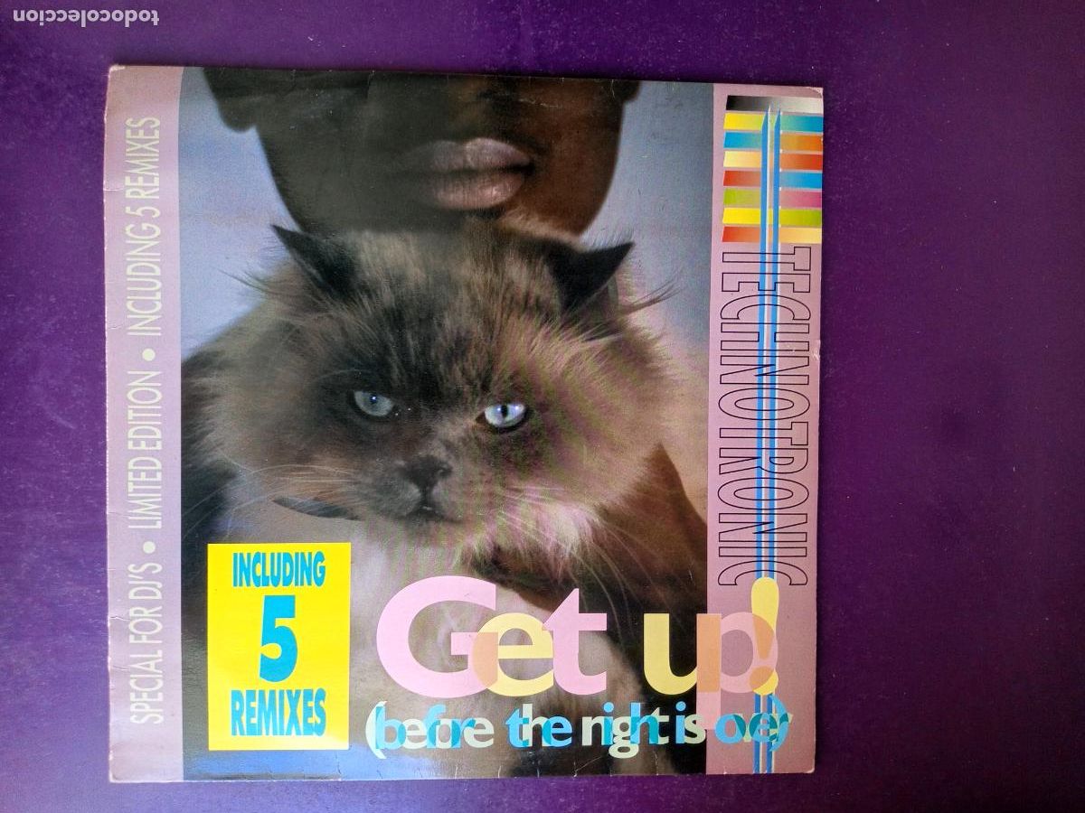Discos de vinilo: Technotronic &ndash; Get Up! (Before The Night Is Over) - MAXI MAX MUSIC 1990 - ELECTRONICA, TECHNO, HOUSE