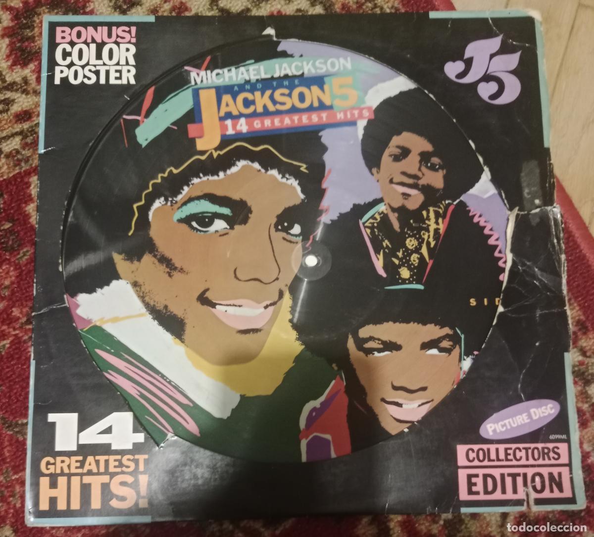 Discos de vinilo: Michael Jackson And The Jackson 5 &ndash; 14 Greatest Hits Lp EEUU 1984 PICTURE DISC