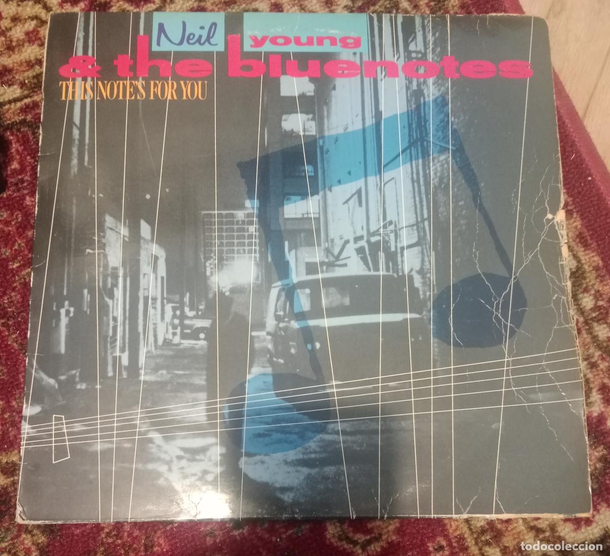 Discos de vinilo: Neil Young & The Bluenotes &ndash; This Note's For You Lp Espa&ntilde;a 1988