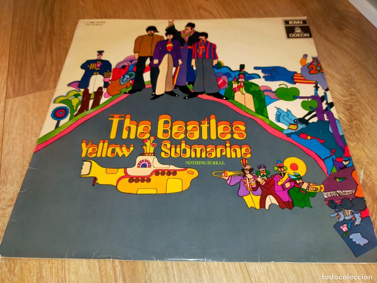 Discos de vinilo: THE BEATLES-YELLOW SUBMARINE-PRIMERA EDICI&Oacute;N ESPA&Ntilde;OLA 1969-CON SOLAPAS-LABEL ROJO