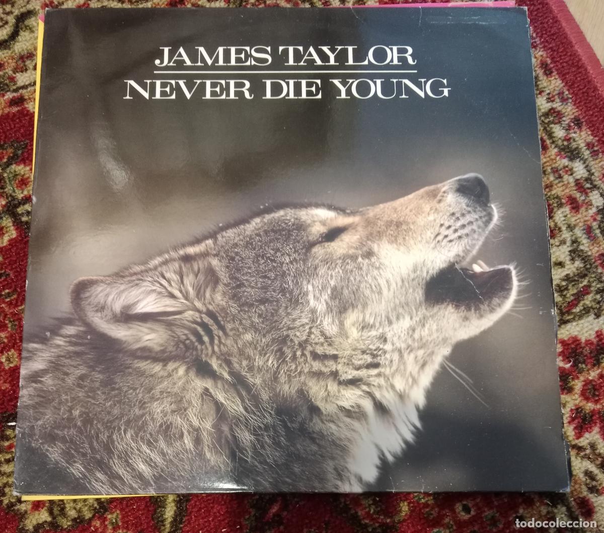 Discos de vinilo: James Taylor &ndash; Never Die Young Lp Espa&ntilde;a 1988