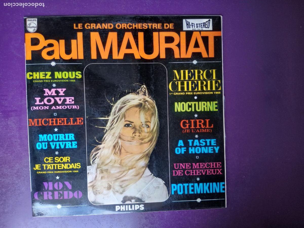 Discos de vinilo: Le Grand Orchestre De Paul Mariat - LP PHILIPS 1965, JAZZ POP LOUNGE, VERSIONES BEATLES Y EUROVISION