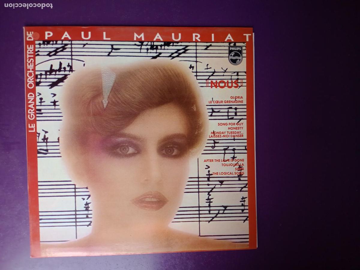 Discos de vinilo: Paul Mariat - Nous - LP PHILIPS 1979, POP LOUNGE, VERSIONES ELTON JOHN, SUPERTRAMP, TOZZI, CUTUGNO
