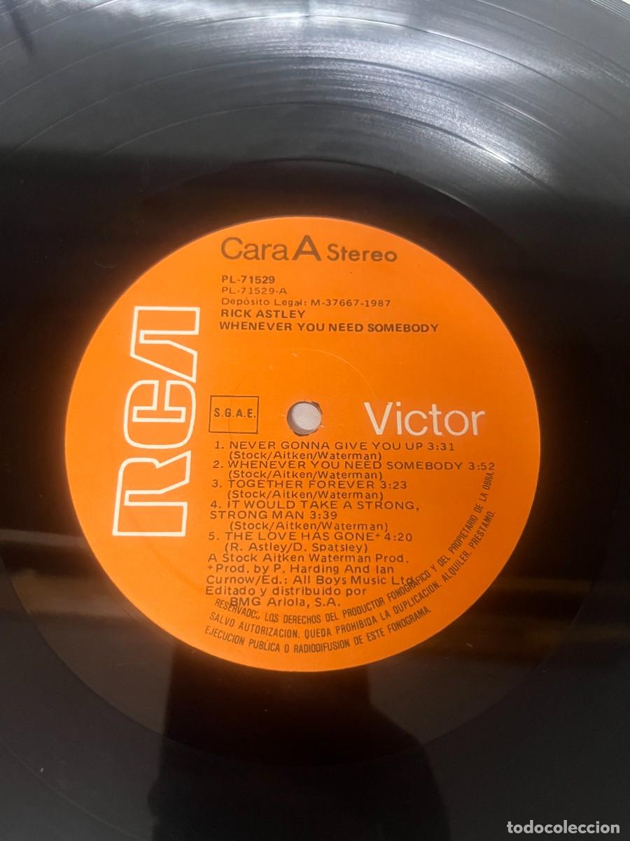 Discos de vinilo: Rick Astley Whenever You Need Somebody - Foto 6
