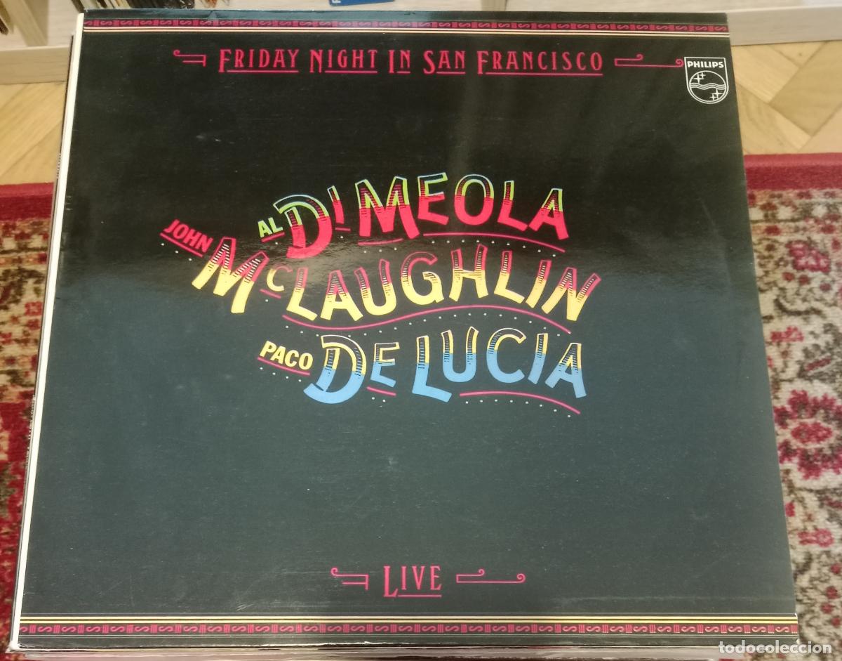 Discos de vinilo: John McLaughlin / Al Di Meola / Paco De Luc&iacute;a &ndash; Friday Night In San Francisco Lp Espa&ntilde;a