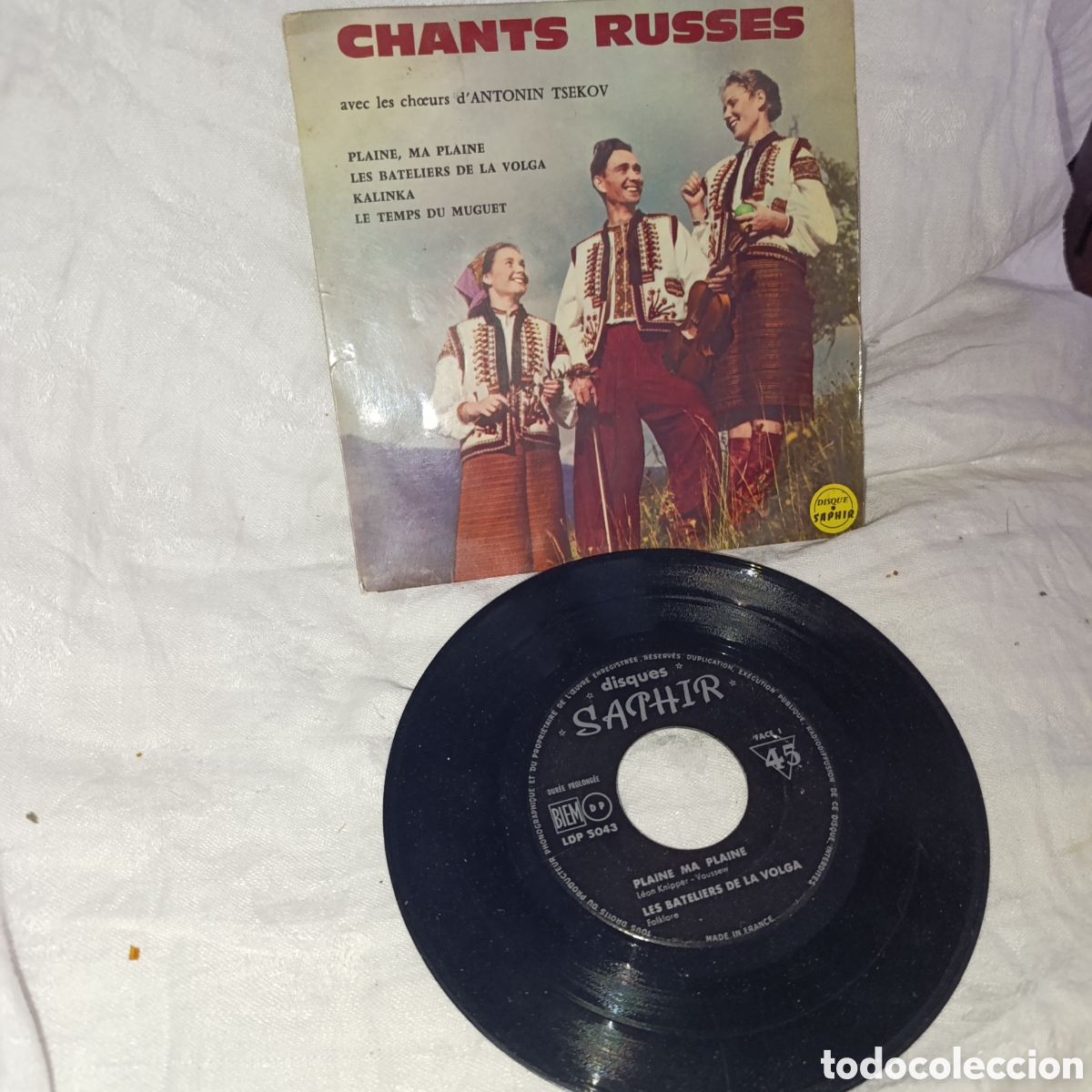 Discos de vinilo: Vinilo EP 45 RPM - Chants Russes (Coros de Antonin Tsekov) - Saphir LDP 5043