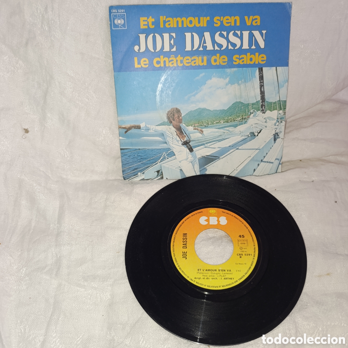 Discos de vinilo: Vinilo 7&rdquo; Single Joe Dassin - Et l'amour s'en va (1977)