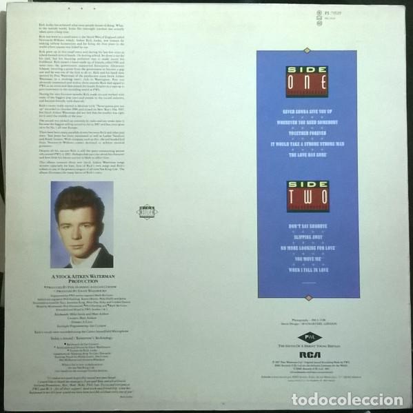 Discos de vinilo: Rick Astley, Whenever You Need Somebody - LP - Foto 2