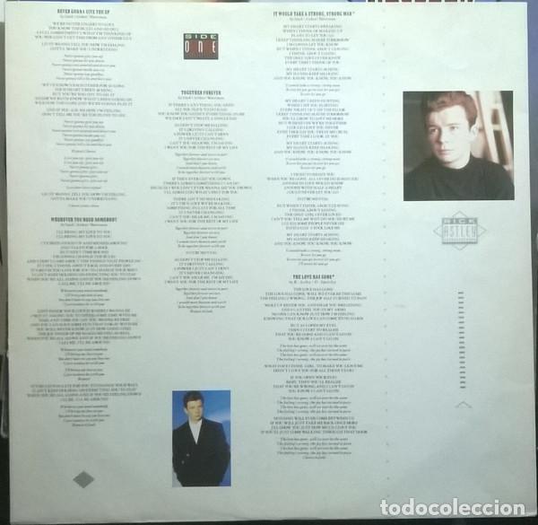 Discos de vinilo: Rick Astley, Whenever You Need Somebody - LP - Foto 5