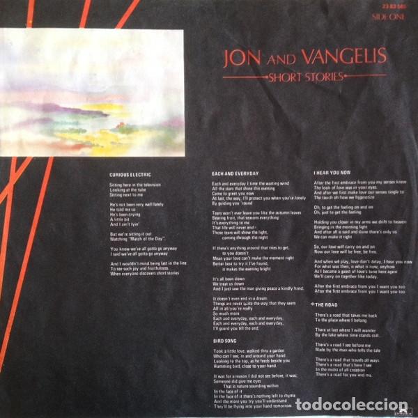 Discos de vinilo: Jon & Vangelis, Short Stories - LP - Foto 5