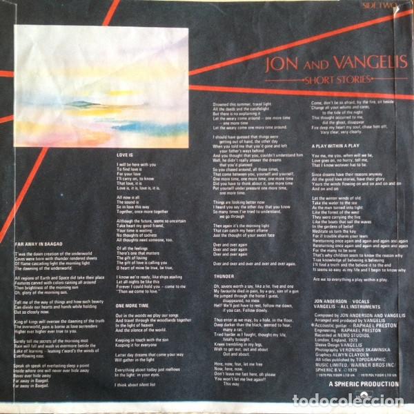 Discos de vinilo: Jon & Vangelis, Short Stories - LP - Foto 6