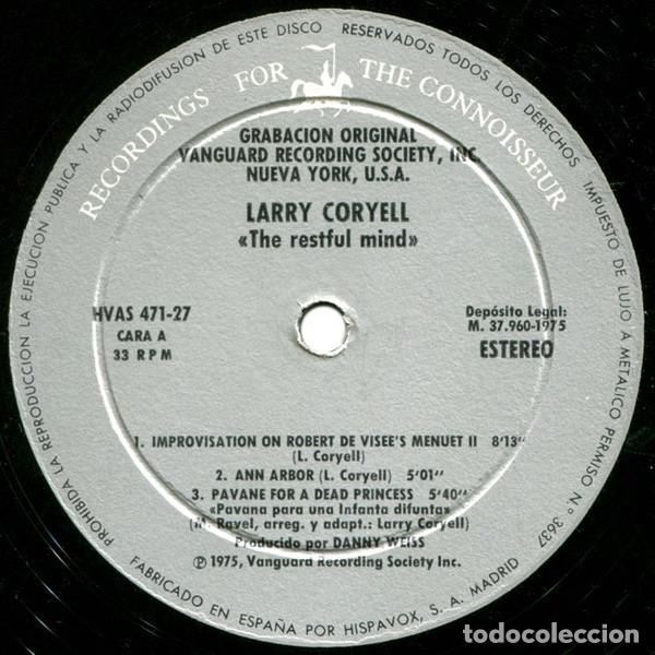 Discos de vinilo: Larry Coryell, The Restful Mind - LP - Foto 3