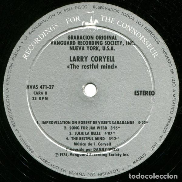 Discos de vinilo: Larry Coryell, The Restful Mind - LP - Foto 4