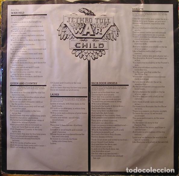 Discos de vinilo: Jethro Tull, War Child - LP - Foto 5