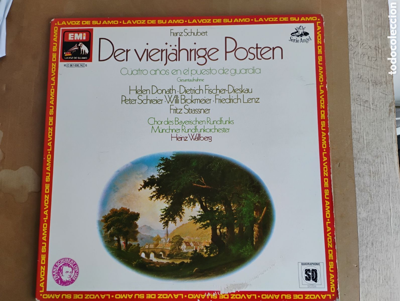 Discos de vinilo: Schubert: Cuatro a&ntilde;os en el puesto de guardia. Heinz Wallberg. EMI