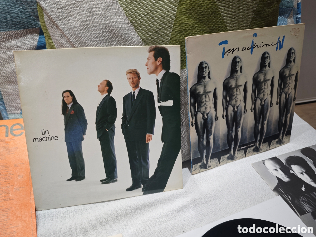 Discos de vinilo: Lote de dos vinilos del grupo Tin Machine, liderado por David Bowie. Edici&oacute;n original Espa&ntilde;a 89 y 91