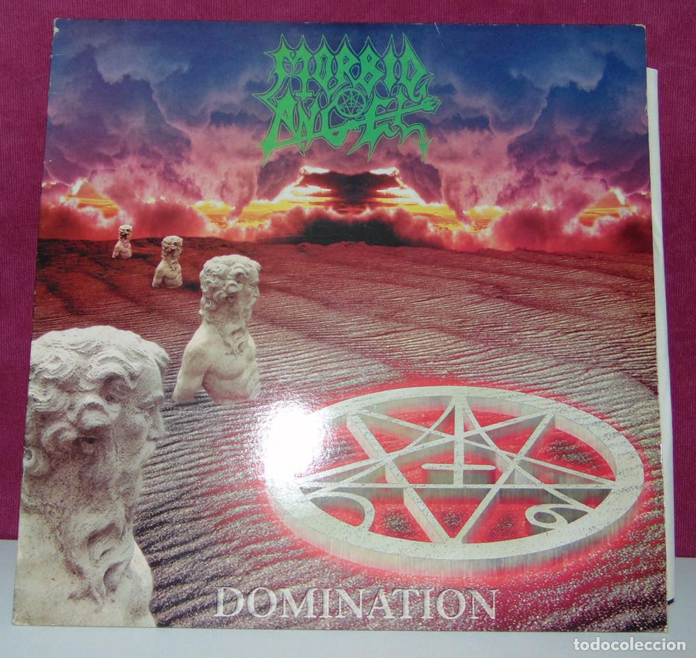 Discos de vinilo: MORBID ANGEL &ndash; Domination - LP EDICION EUROPEA VINILO VERDE 1995