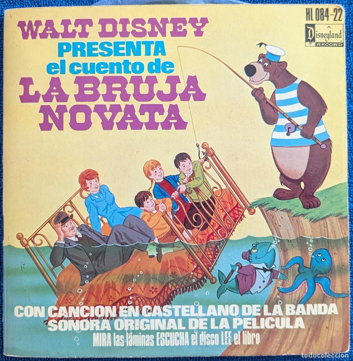 Discos de vinilo: La bruja novata - Walt Disney Poroductions - Hispa Vox (1975)