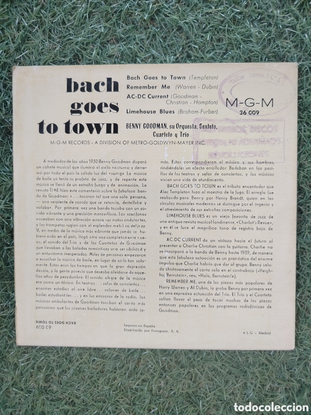 Discos de vinilo: Benny Goodman EP 1960 - Foto 2