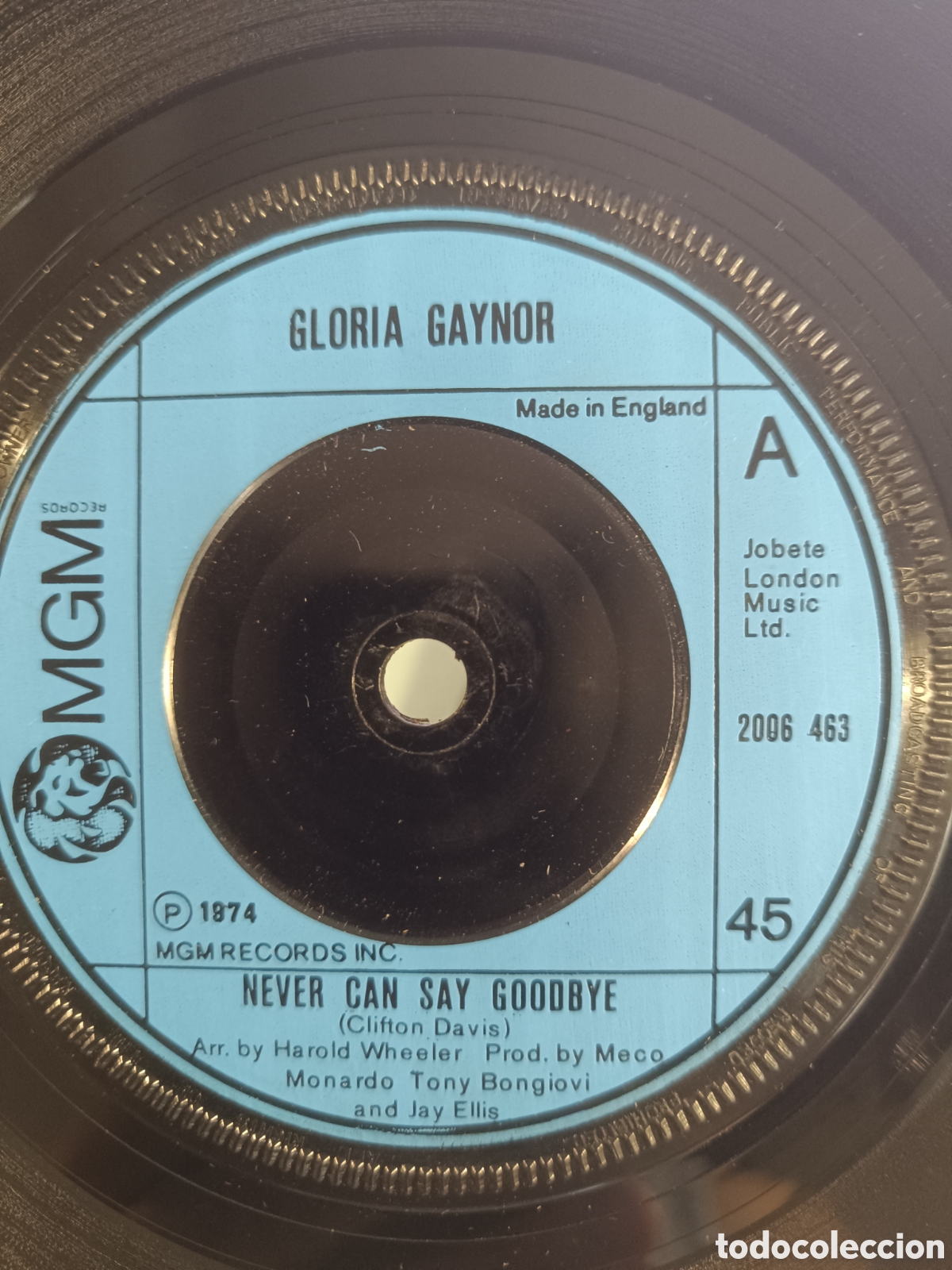 Discos de vinilo: Gloria Gaynor &ndash; Never Can Say Goodbye