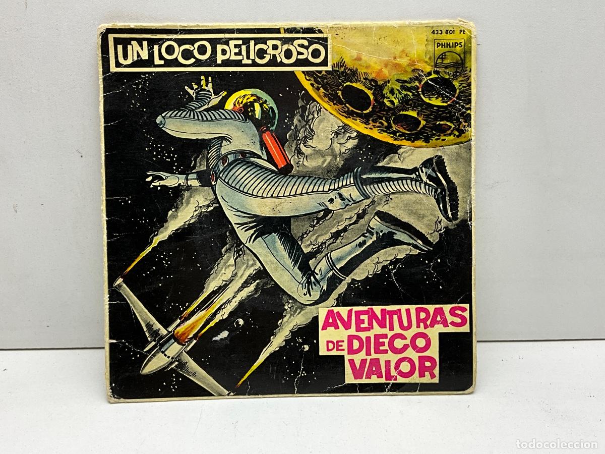 Discos de vinilo: AVENTURAS DE DIEGO VALOR - UN LOCO PELIGROSO - SINGLE VINILO COLOR NEGRO - A&Ntilde;OS 1962