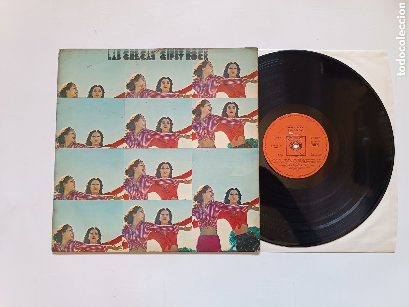 Discos de vinilo: LP: LAS GRECAS - Gipsy Rock (CBS, 1974) - Cl&aacute;sico!!! - Flamenco Prog Rock - Nainononainonaino -