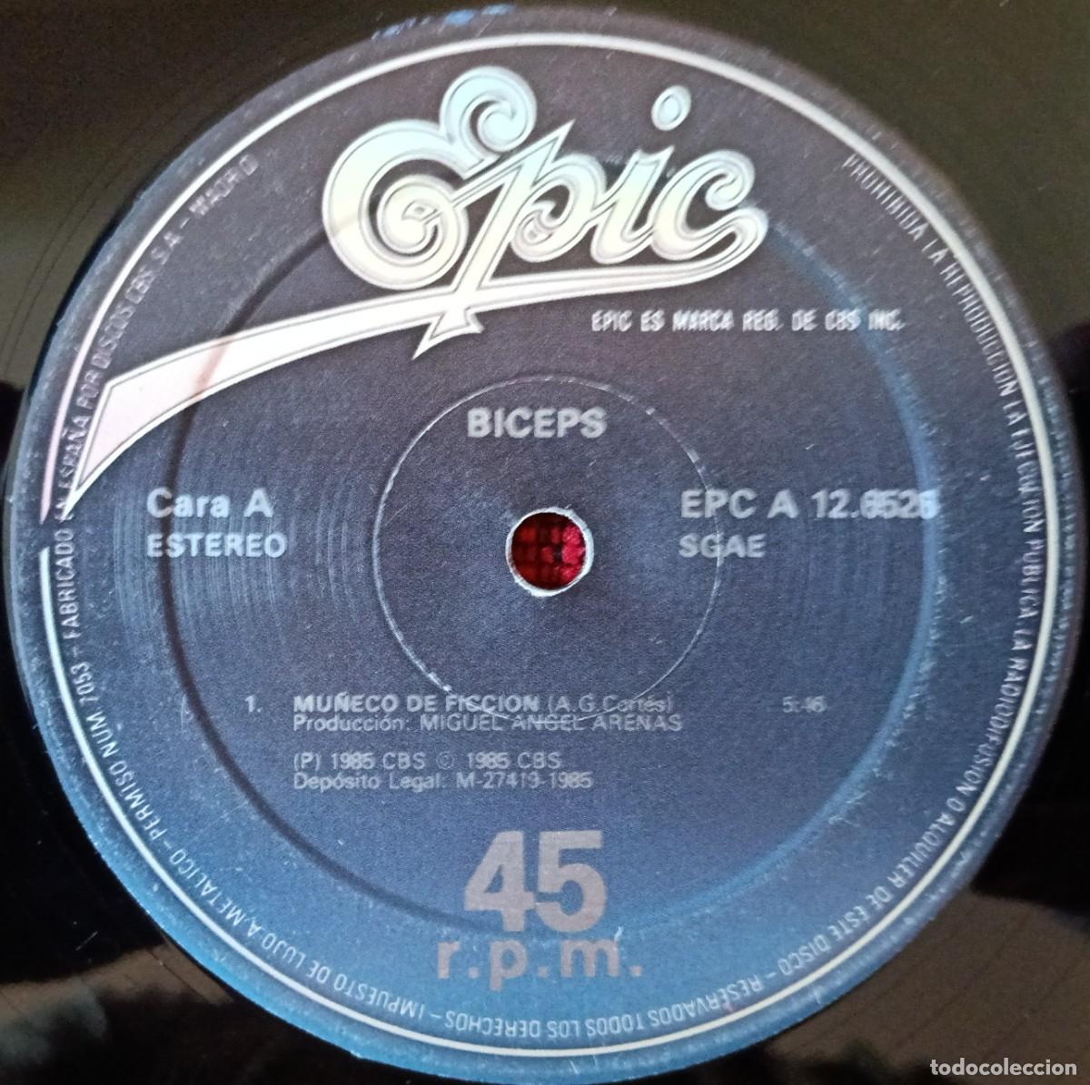 Discos de vinilo: BICEPS ** Mu&ntilde;eco De Ficci&oacute;n ** MAXI SINGLE VINILO 1985 - Foto 3