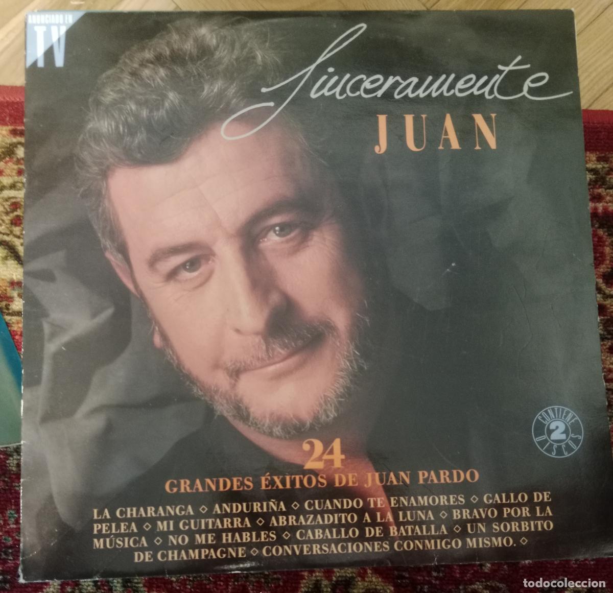 Discos de vinilo: Juan Pardo &ndash; Sinceramente Juan Doble LP 1992