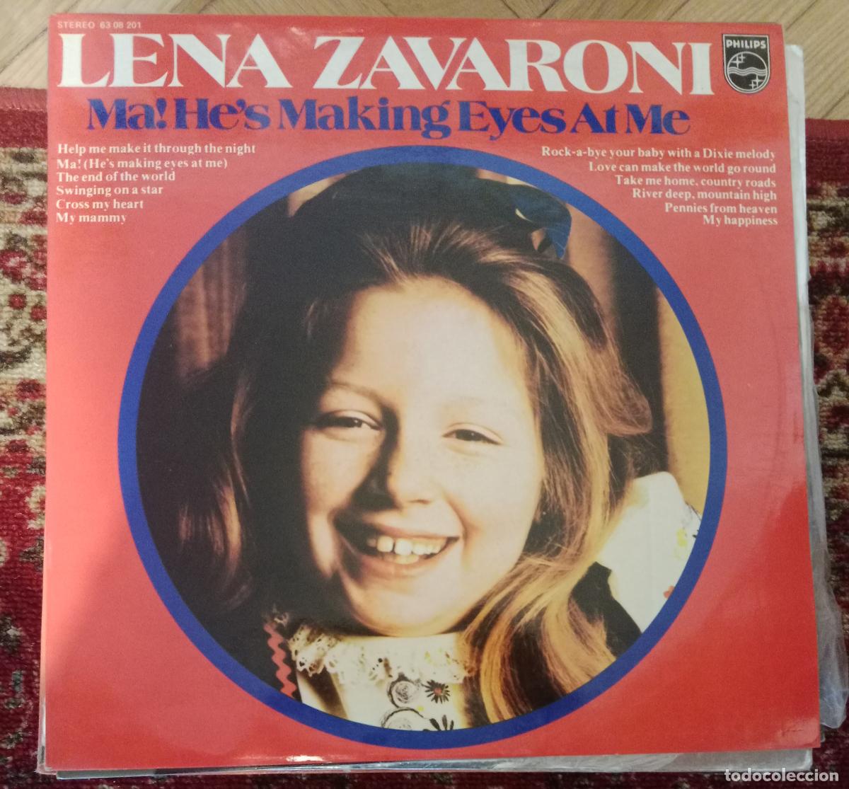 Discos de vinilo: Lena Zavaroni &ndash; Ma! He's Making Eyes At Me Lp Espa&ntilde;a 1974