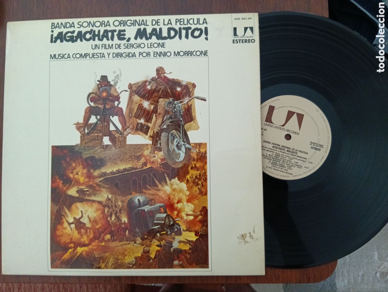 Discos de vinilo: LP banda sonora original de la pel&iacute;cula &rdquo;&iexcl;Agachate, maldito! Ennio Morricone 1971