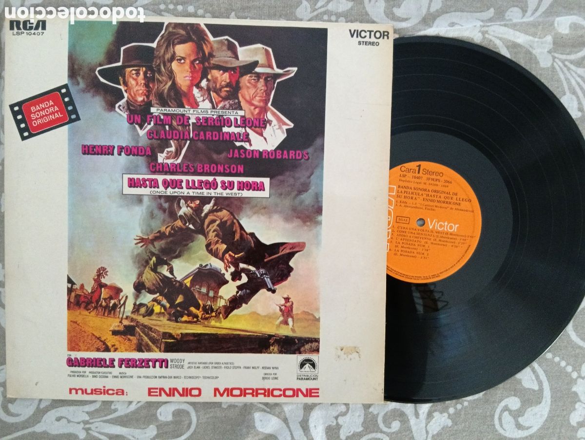 Discos de vinilo: LP banda sonora original de la pel&iacute;cula &rdquo;Hasta que lleg&oacute; su hora&rdquo; Ennio Morricone 1968