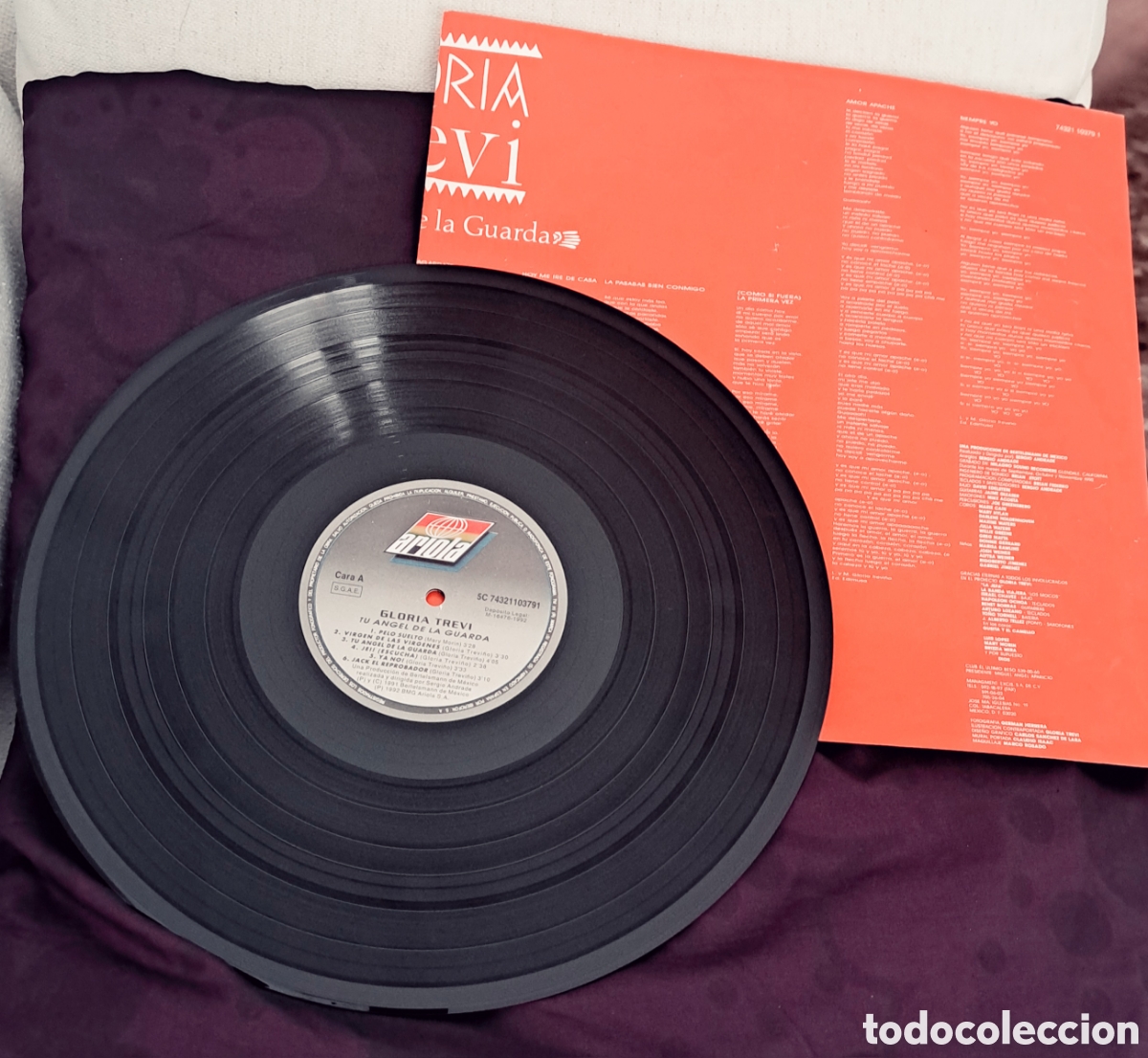 Discos de vinilo: Gloria Travis Tu Angel de la guarda - Foto 3
