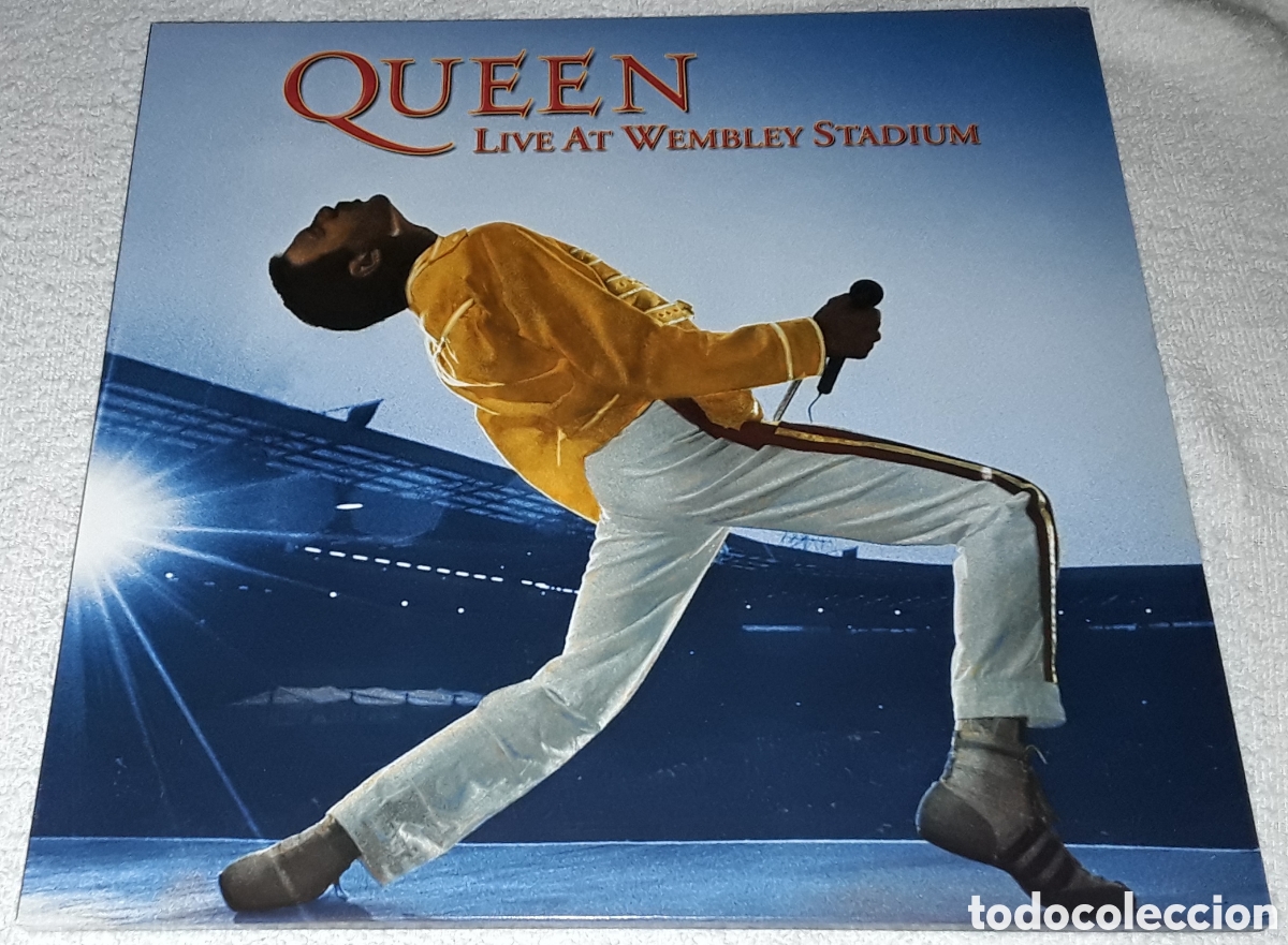 Discos de vinilo: 3 LP - QUEEN - LIVE AT WEMBLEY STADIUM - QUEEN LIVE AT THE WEMBLEY STADIUM