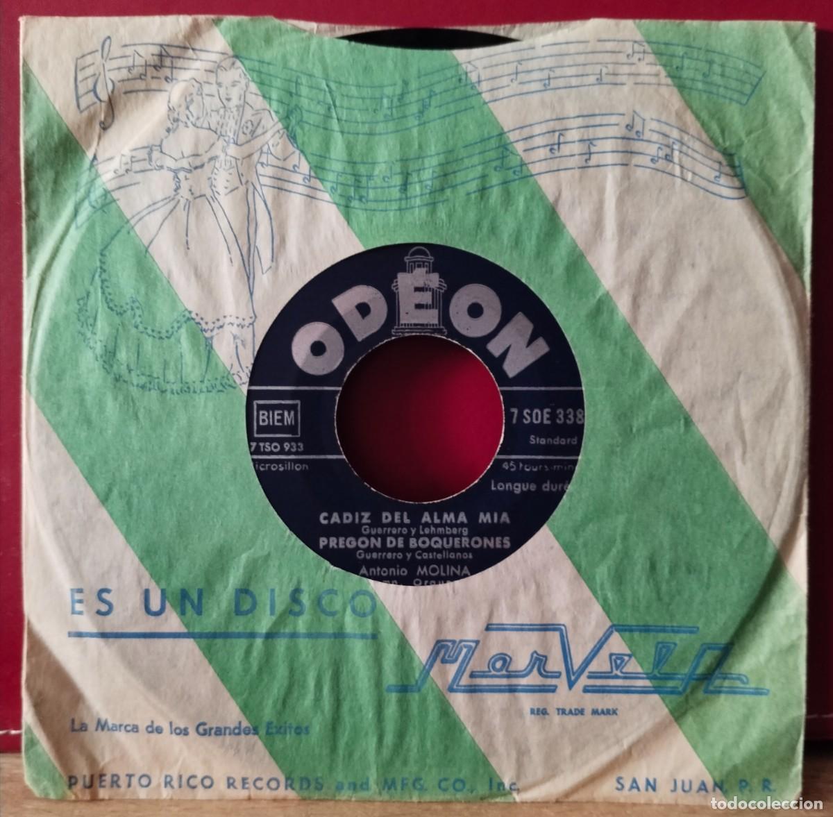 Discos de vinilo: Antonio Molina / impreso en Francia