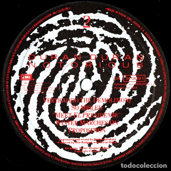 Discos de vinilo: Duran Duran, Notorious - LP - Foto 4
