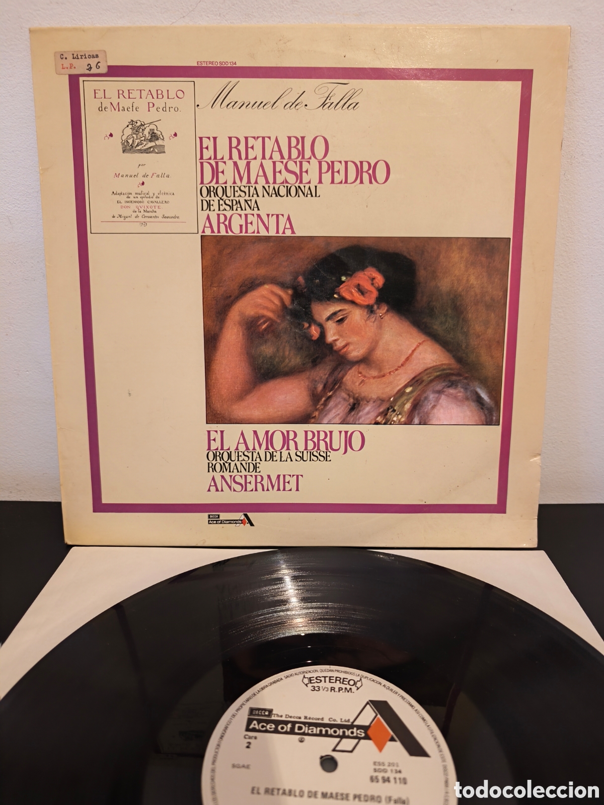 Discos de vinilo: Manuel de Falla (Marina de Gabarain, Julita Bermejo, Carlos Munguia, Raimundo Torres; Orquesta C.3