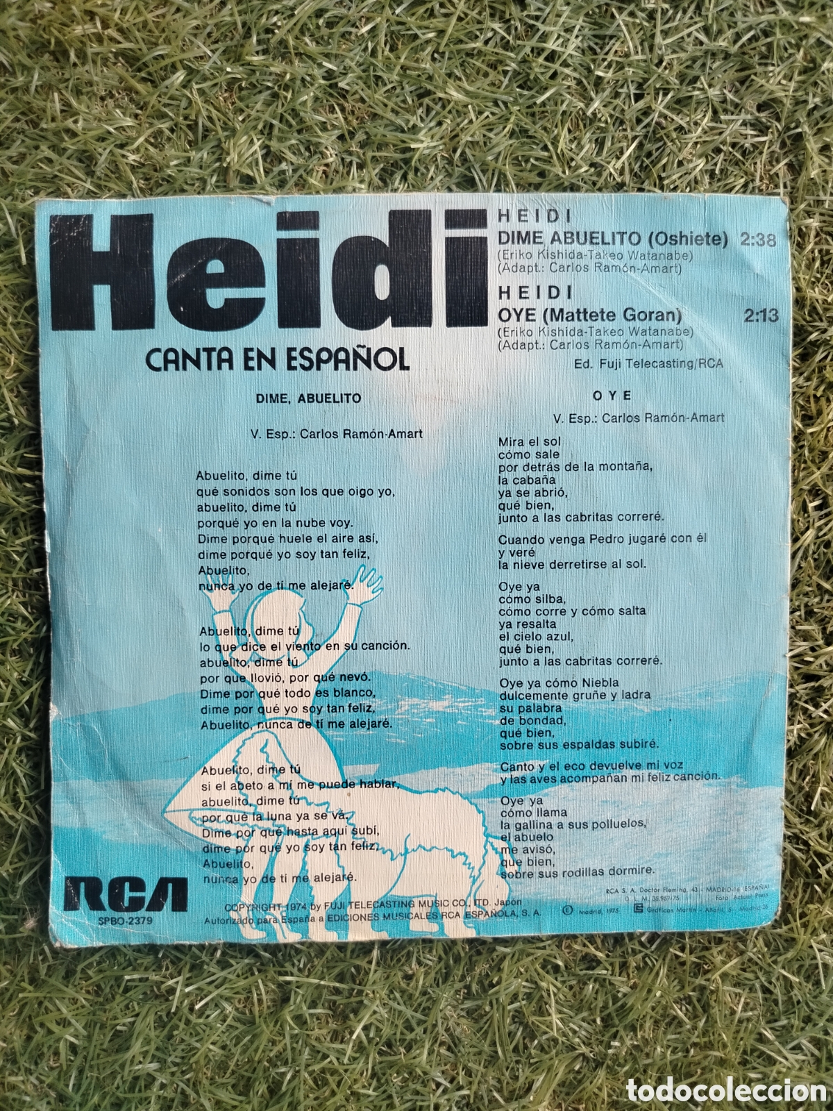 Discos de vinilo: Heidi Single Canta en Espa&ntilde;ol - Foto 2