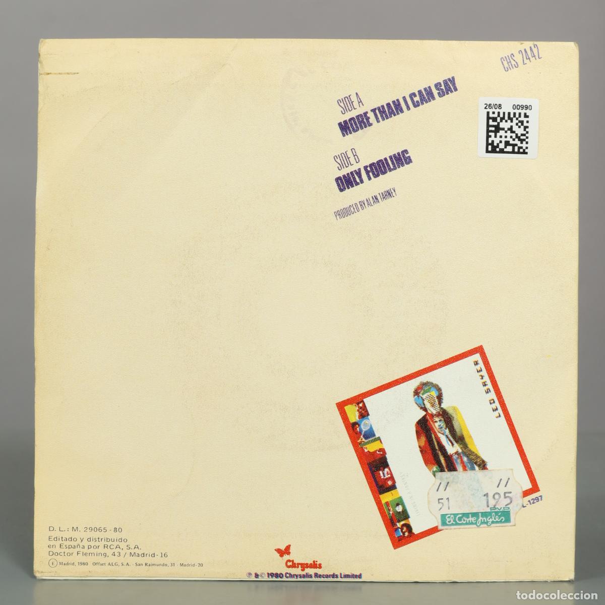 Discos de vinilo: SINGLE. More Than I Can Say - Leo Sayer - Foto 2