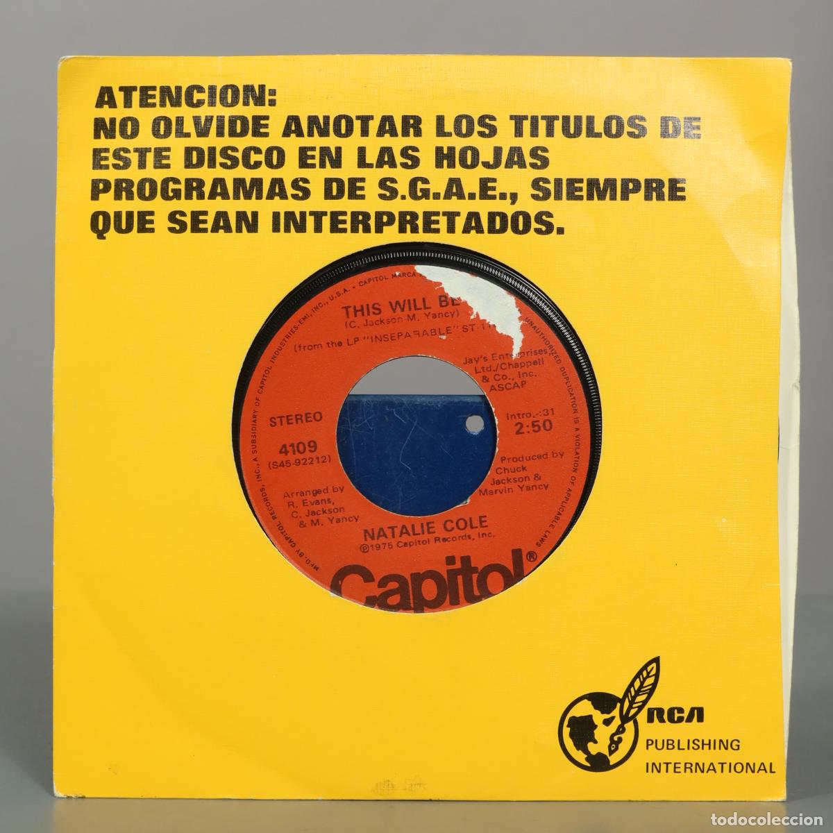 Discos de vinilo: SINGLE. This Will Be - Natalie Cole