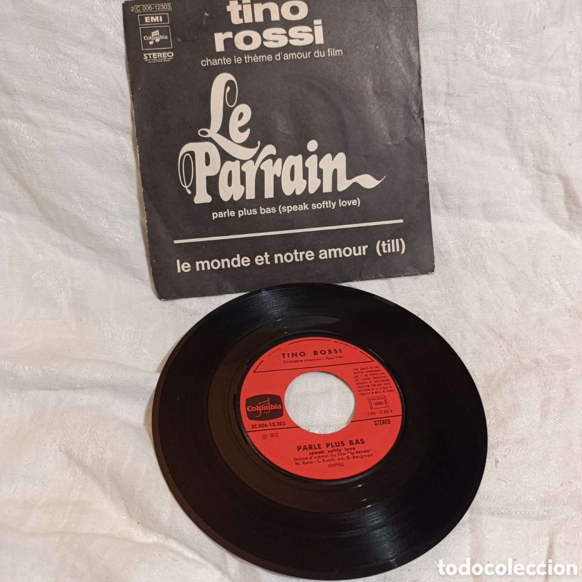 Discos de vinilo: Le Parrain (El Padrino) 1972 (Columbia)Vinilo 7&rdquo; Tino Rossi