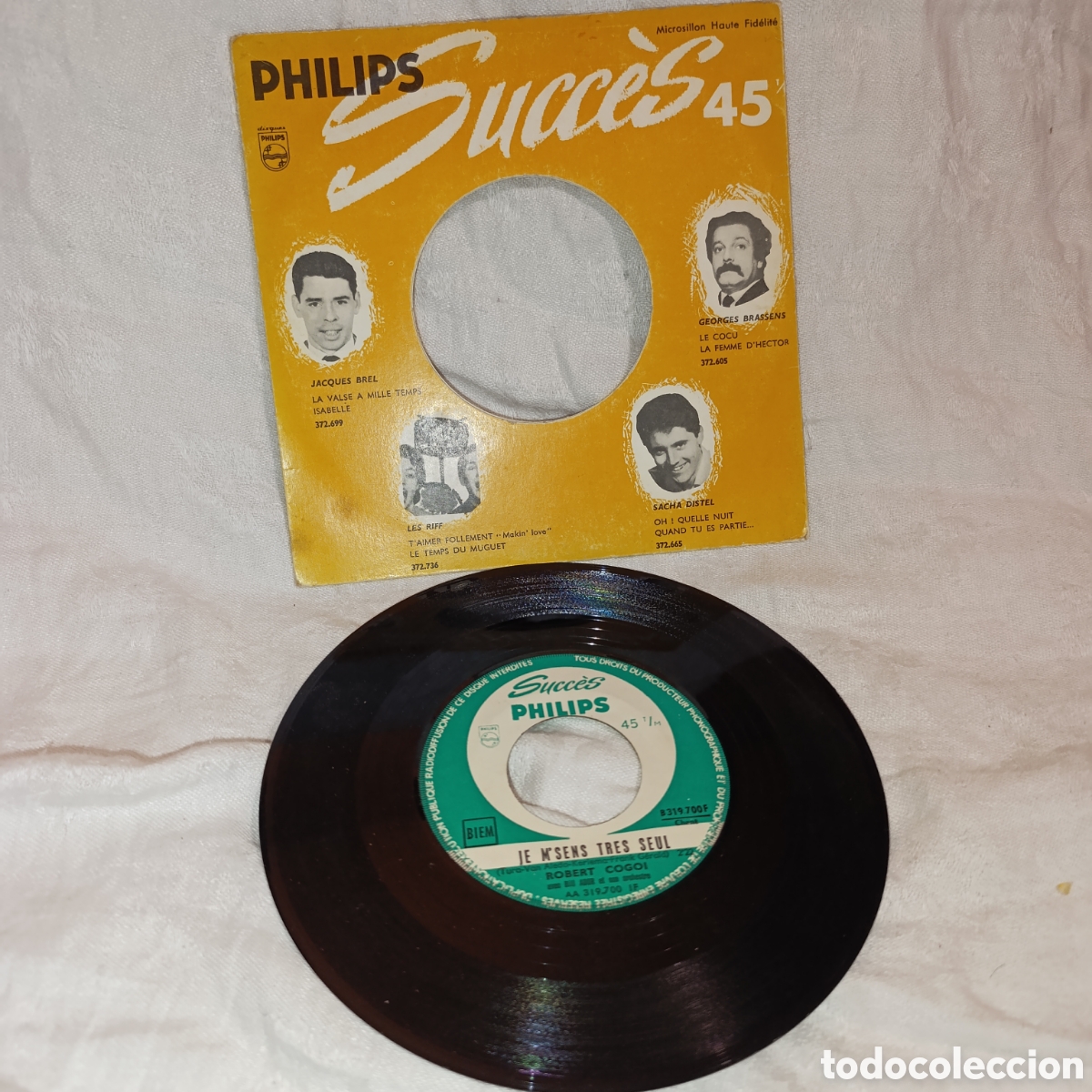 Discos de vinilo: Vinilo 7&rdquo; Single - Robert Cogoi - Je M'sens Tres Seul (Philips)