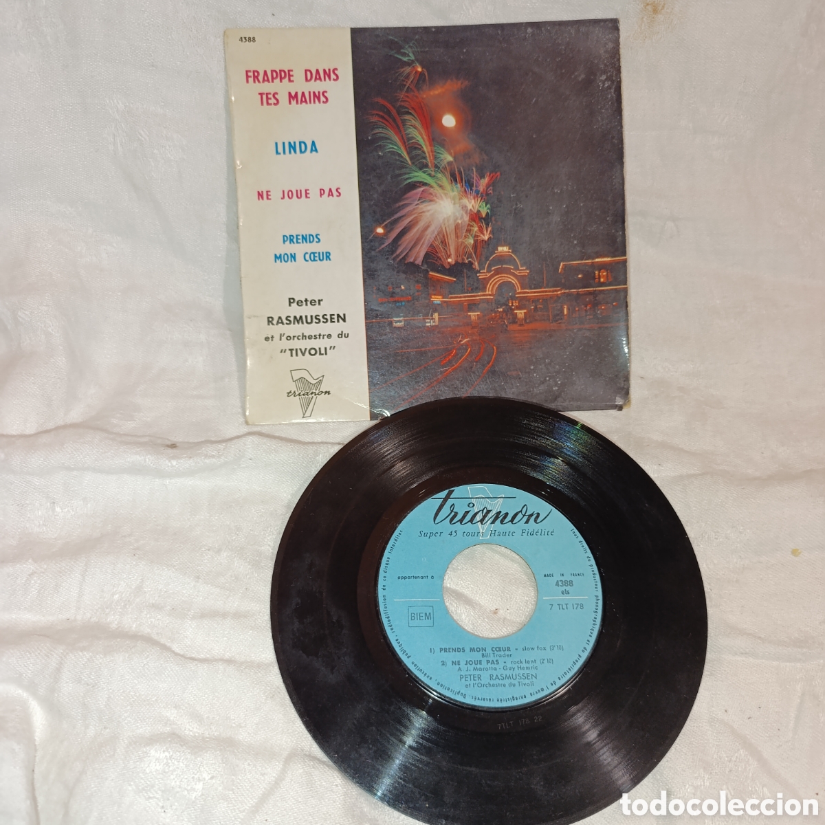 Discos de vinilo: Jazz ligero, Peter Rasmussen - Frappe Dans Tes Mains (Trianon 4388) - Edici&oacute;n Francesa,1960
