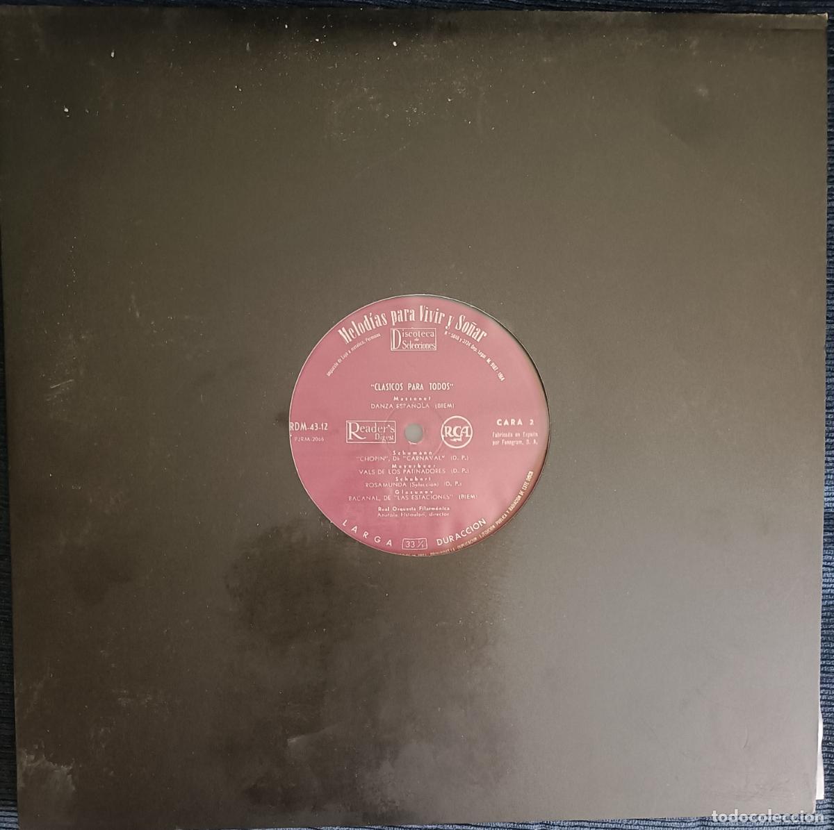 Discos de vinilo: MELODIAS PARA VIVIR Y SO&Ntilde;AR - CLASICOS PARA TODOS / DANZA ESPA&Ntilde;OLA.../ LP READER'S RF-26761