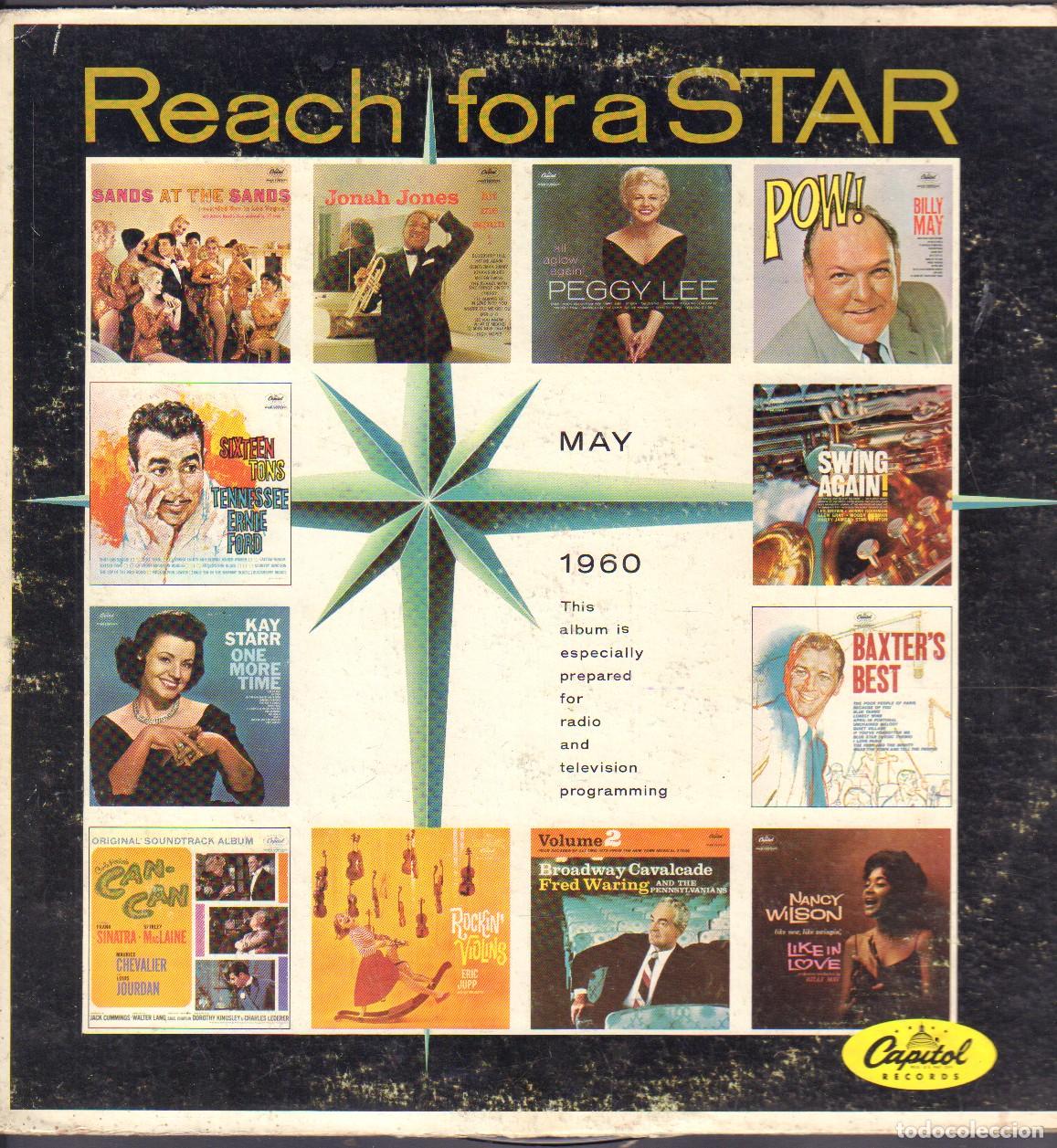 Discos de vinilo: REACH FOR A STAR - MERLE TRAVIS, PEGGY LEE, NANCY WILSON, BILLY MAY.../ LP CAPITOL 1960 RF-26769