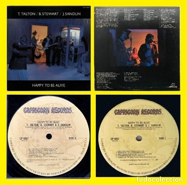 Discos de vinilo: t.talton / b. stewart / j sandlin - happy to be alive 76 !! sure&ntilde;o, org edt USA carpricorn, IMPECABL